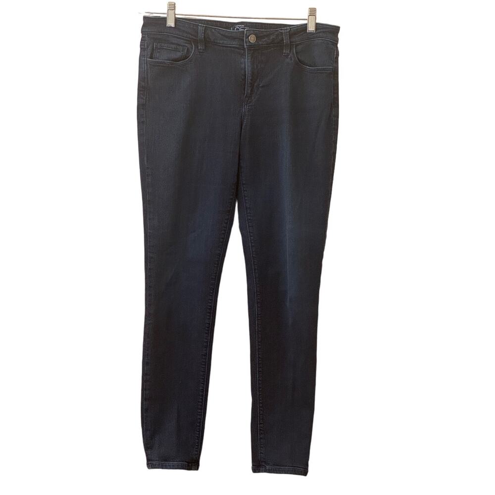 Ann Taylor LOFT Super Skinny Mid-Rise Stretch Denim Jeans Dark Wash Size 10